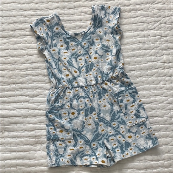 Alice+Ames Blue and White Floral Romper - Picture 1 of 4